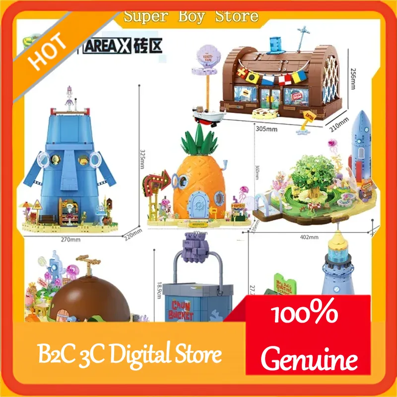 Kids Xbox Toys - Blocos de Montar Areax Spongebob Bikini