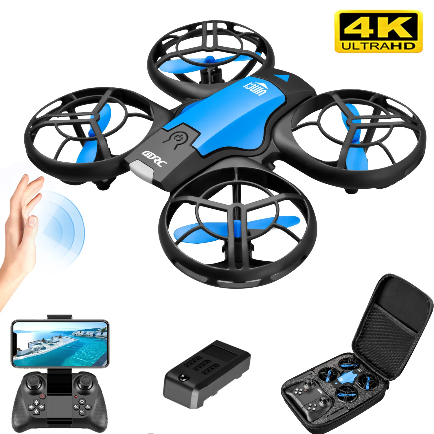 Kids Toys Drone - Novo Mini Drone V8 4K Profissional