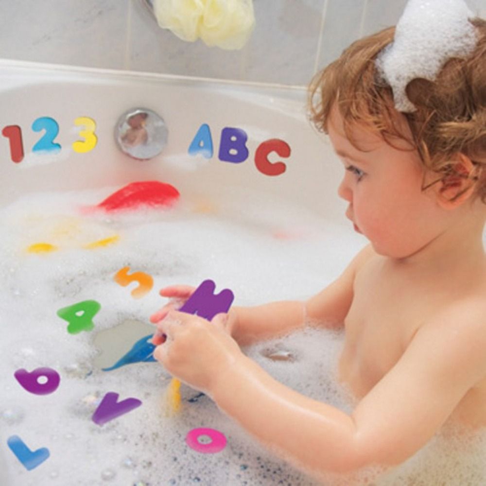 Bath Letter Number Foam - 36 pçs adesivo jogo natação jogar