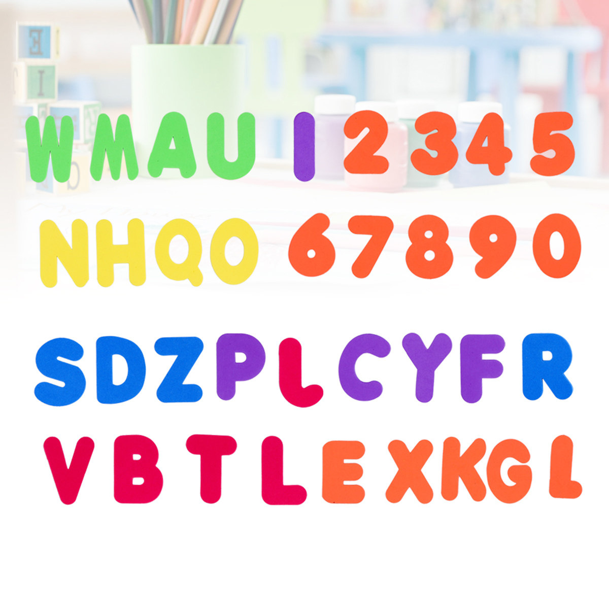 Bath Letter Number Foam - Conjunto de 36 Letras e Números