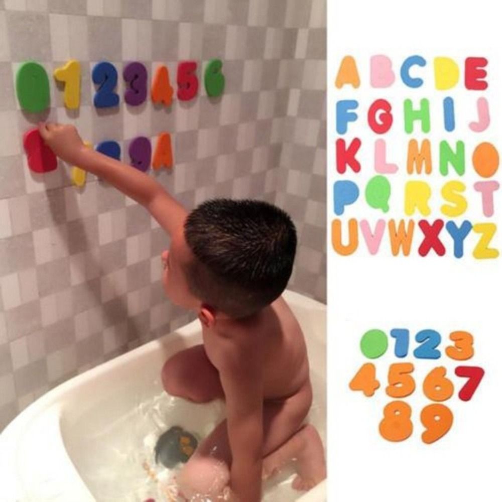 Bath Letter Number Foam - 36 pçs jogo de adesivo para