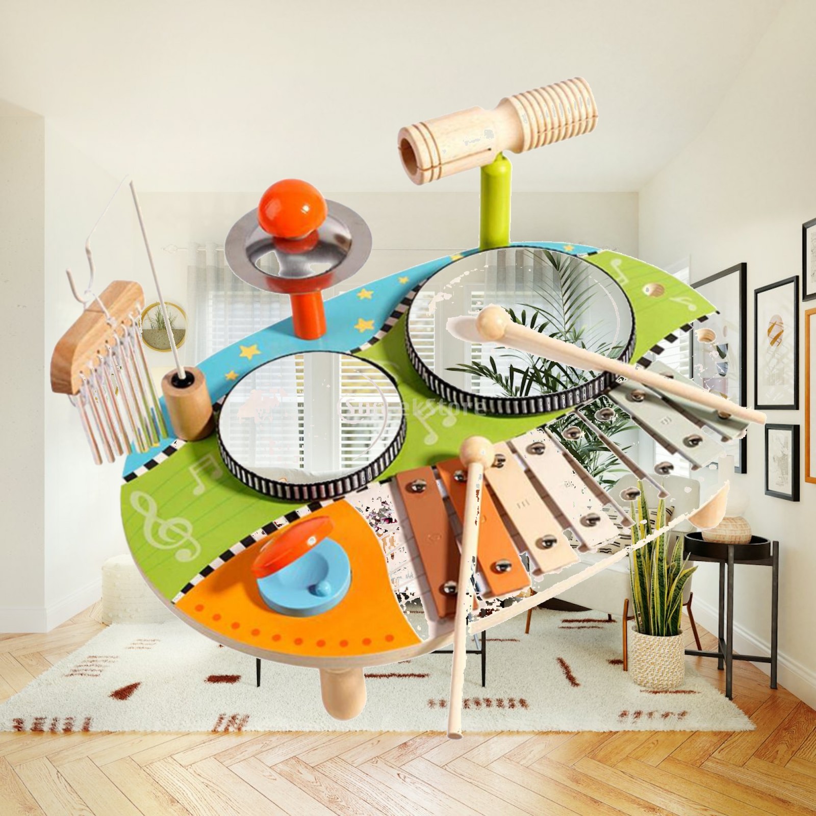 Kids Toys Xylophone - Conjunto de Xilofone e Bateria: Brinquedo
