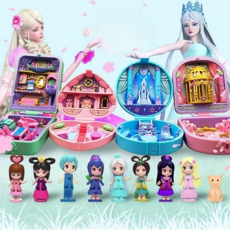 Kids Toys Unique - Caixa de jóias flor castelo boneca