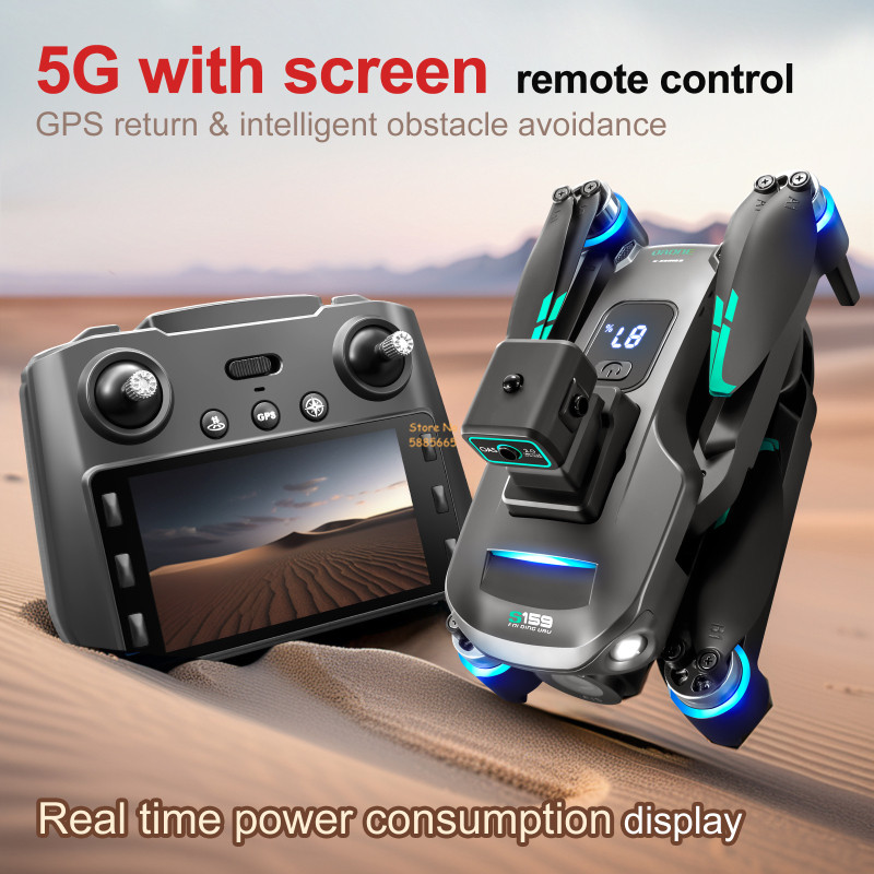 8k câmera dupla 5g wifi fpv co - Kids Toys Drone avaliação e preço