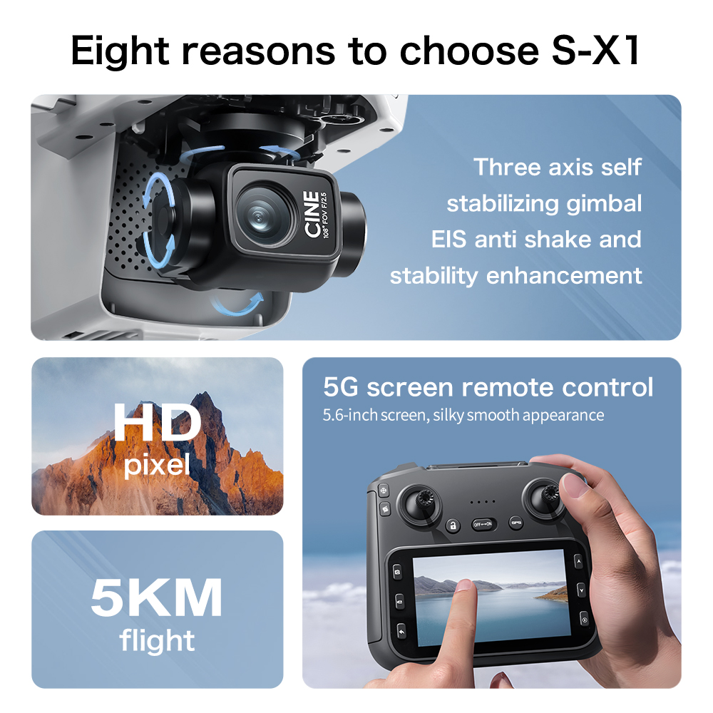 Drone Lenovo S-X1 8K HD Profis - Kids Toys Drone avaliação e preço