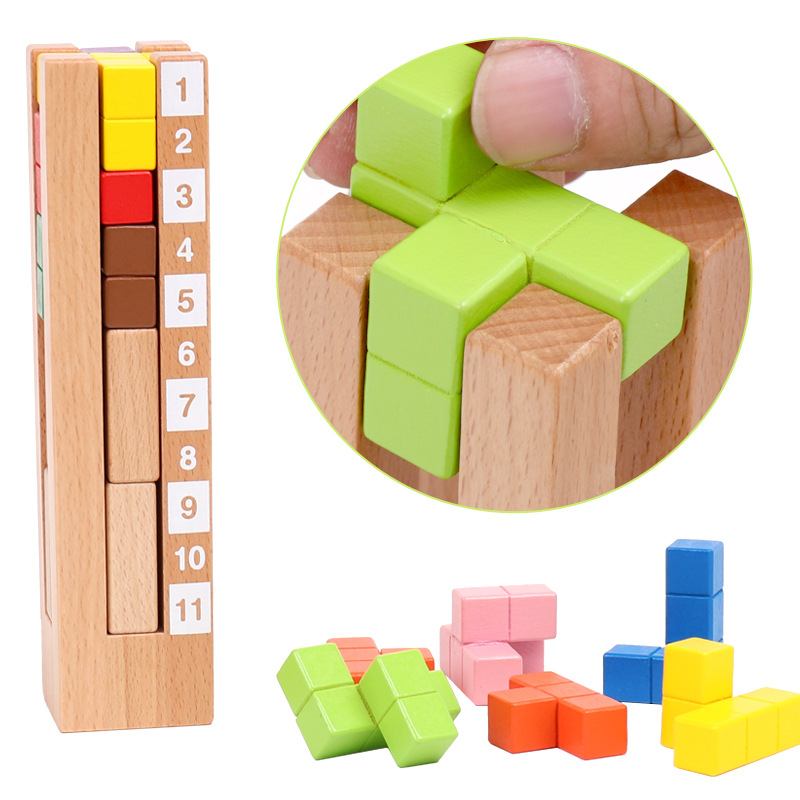 Bloco de torre blocos de madei - Kids Toys Now avaliação e preço