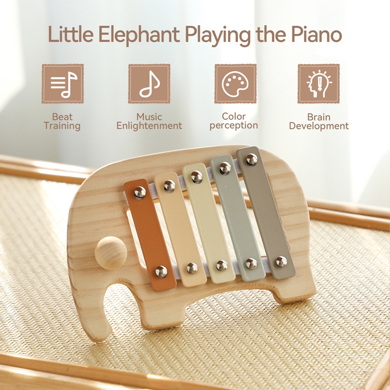 Montessori de madeira 5 tons m - Kids Toys Xylophone avaliação e preço