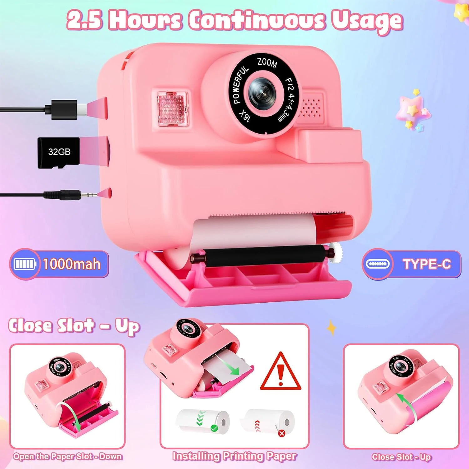 Newinstant impressão câmera co - Kids Toys Top View avaliação e preço
