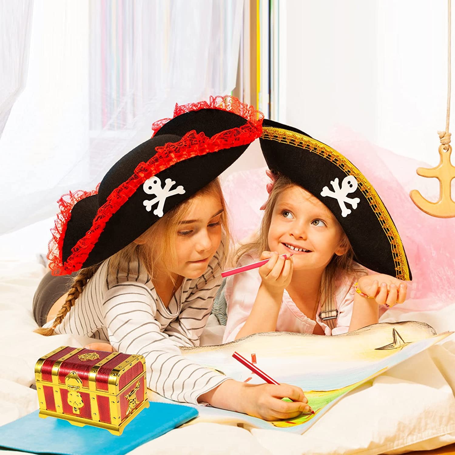 Baú de tesouro pirata decoraçã - Kids Toys Vintage avaliação e preço