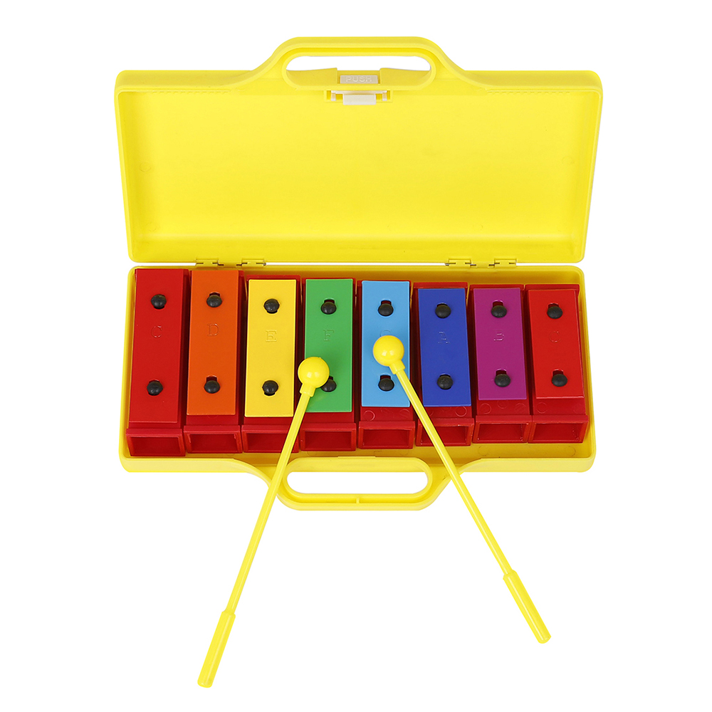8 nota xilofone mão sino color - Kids Toys Xylophone avaliação e preço