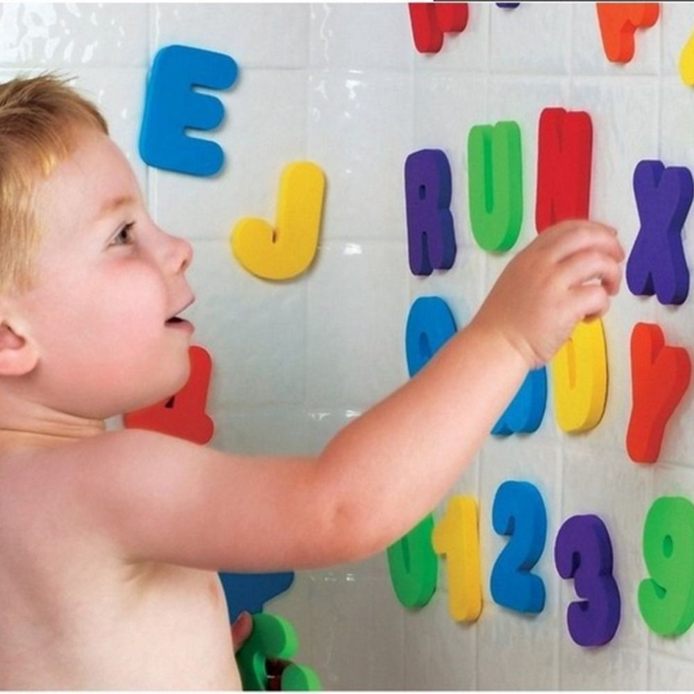 36 pçs adesivo jogo de natação - Bath Letter Number Foam avaliação e preço